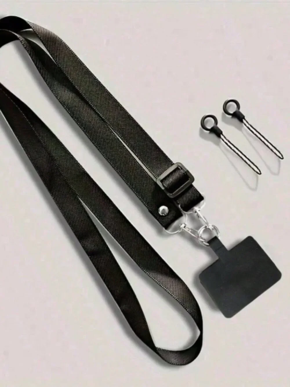 Black Adjustable Phone Lanyard